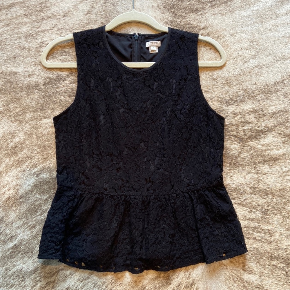 Lace peplum Jcrew.